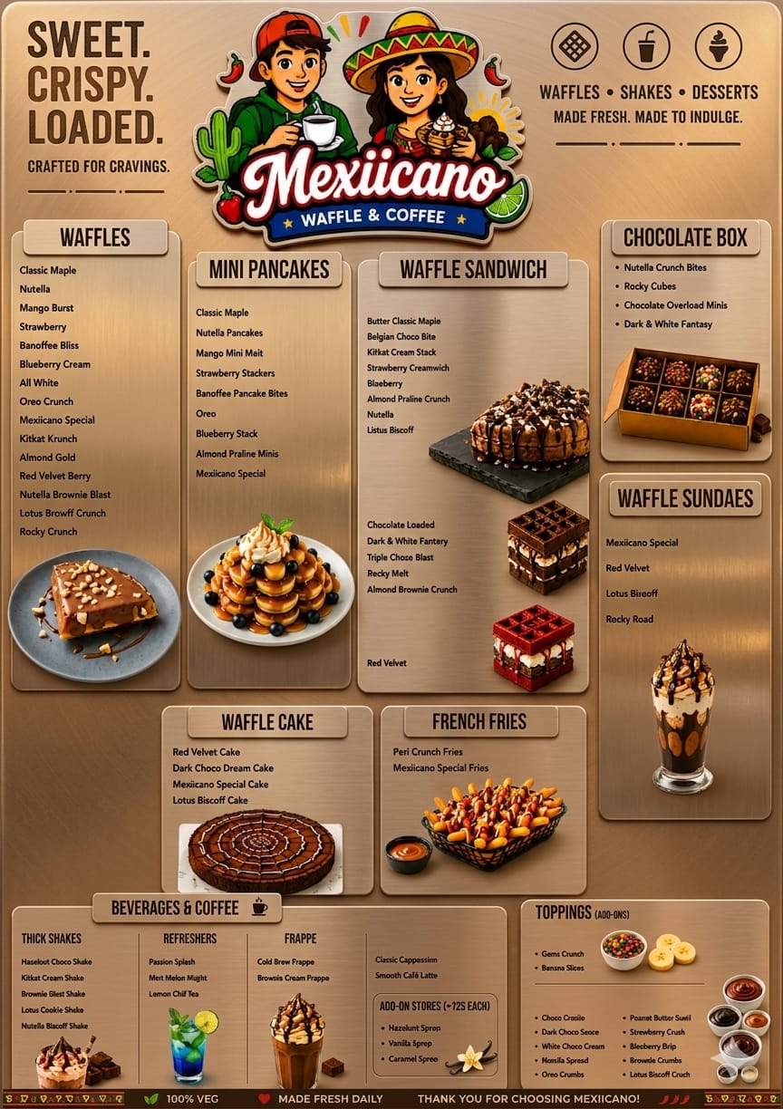 Mexiicano Menu